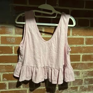 Pretty pink crop with ruffle